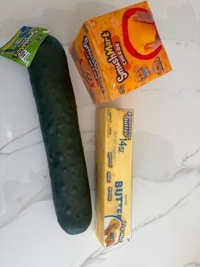 Squishy bundle of 3!! Butter 14oz, Pickle, and Cheese Squishys